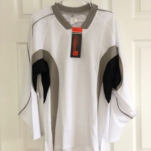 NWT Kamazu Hokey Jersey size S, white & gray
